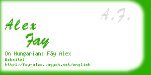 alex fay business card